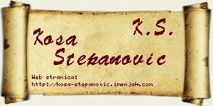 Kosa Stepanović vizit kartica